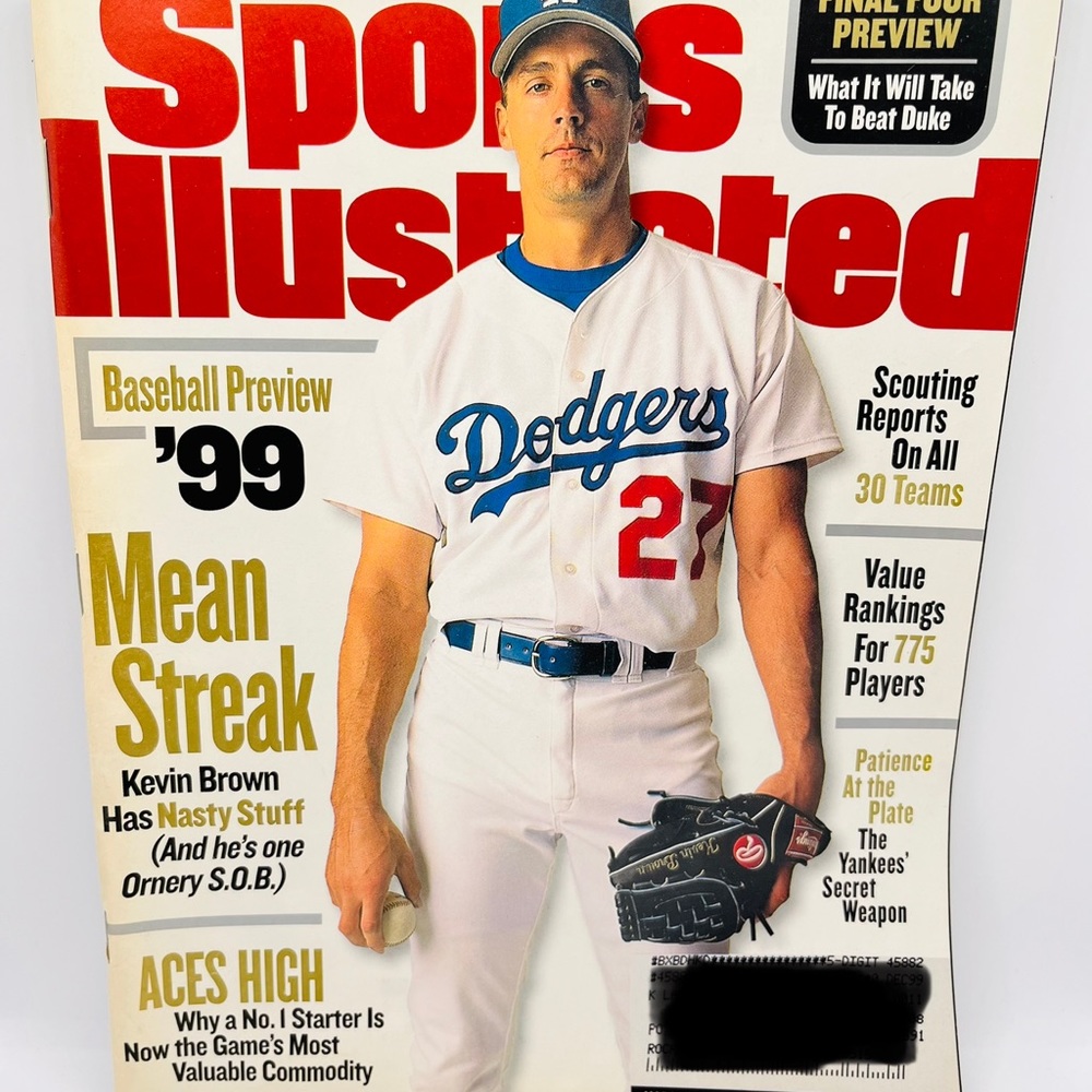 Sports Illustrated Baseball Preview ‘99 March 29, 1999 Kevin Brown MLB Dodgers